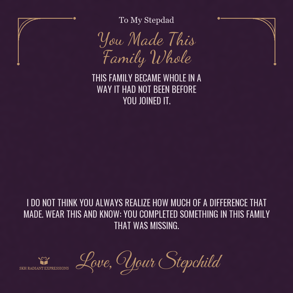 You Made This Family Whole - Cuban Link Chain for Stepdad