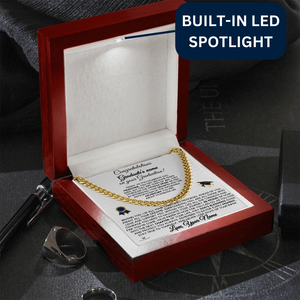 To My Boy - Congratulations on Your Graduation: A Journey of Love and Achievement - Cuban Link Chain