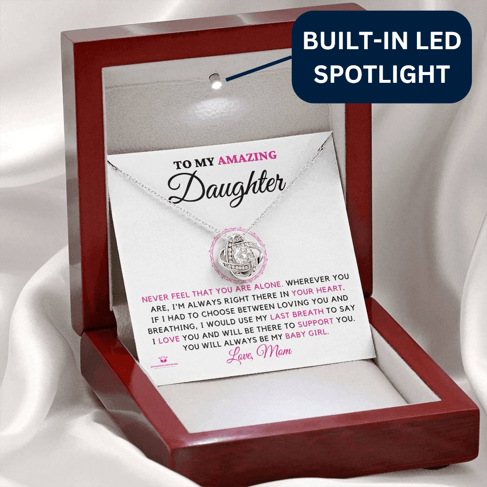 Always in Your Heart: A Mother's Everlasting Love For Her Daughter - Love Knot Necklace