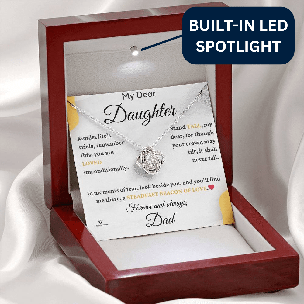 Radiating Love: A Father's Letter to His Dear Daughter - Love Knot Necklace
