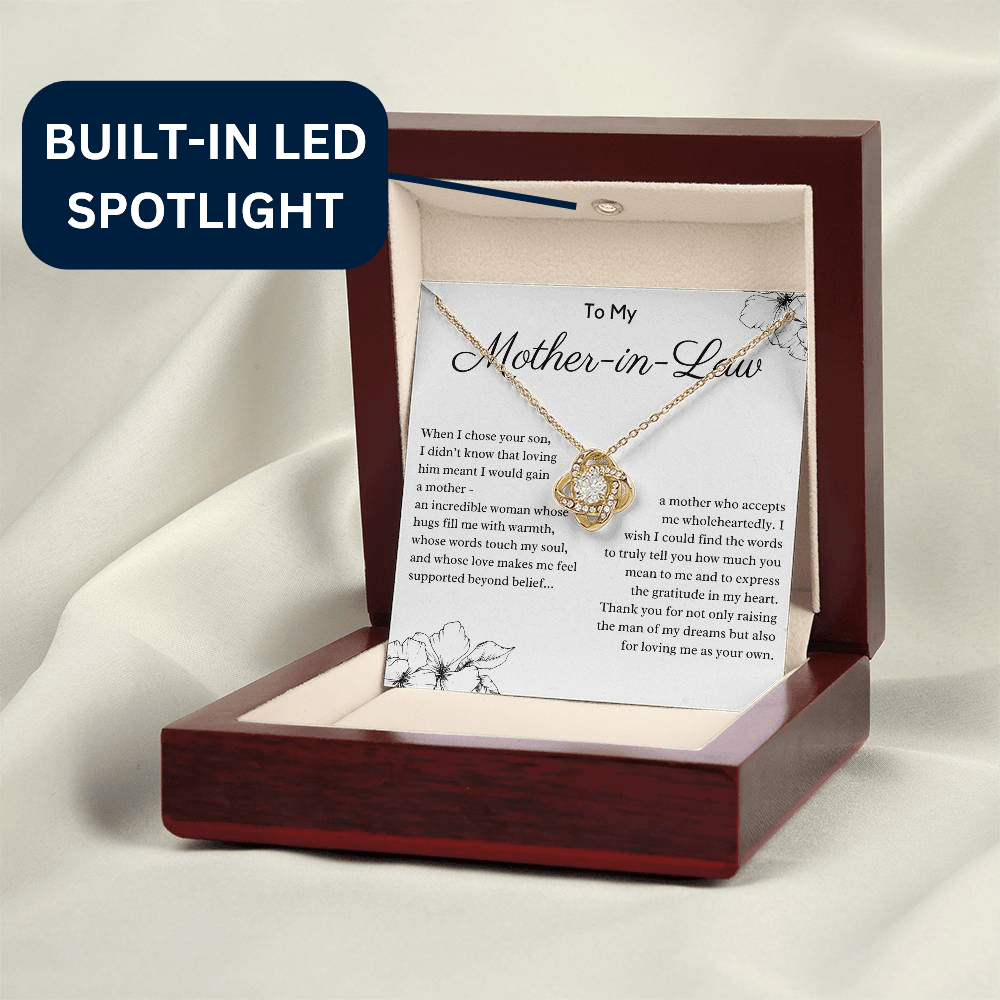 To MY Mother-In-Law - Beyond Expectations: A Journey of Love and Acceptance - Love Knot Necklace