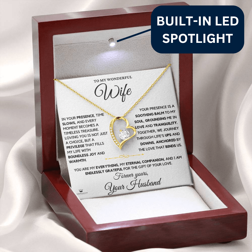 To My Wonderful Wife - Forever Yours: A Love Letter to My Eternal Companion - FL Necklace