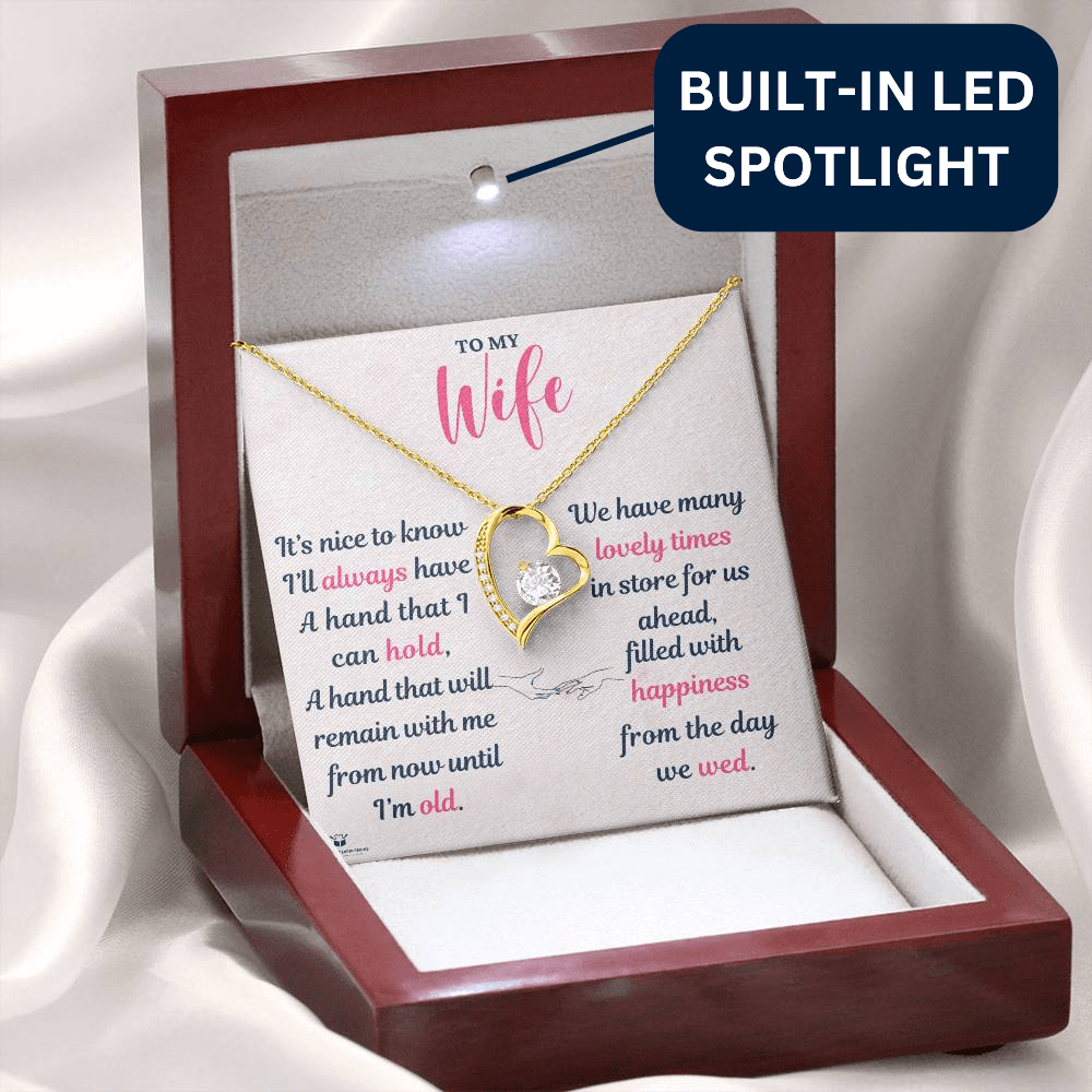 To My Wonderful Wife - A Hand to Hold: Our Journey Since We Wed – FL Necklace