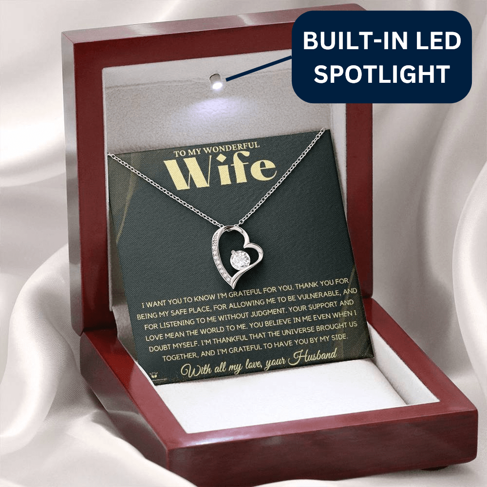 To My Wonderful Wife – I'm Forever Grateful To Have You In My Life - Forever Love Necklace