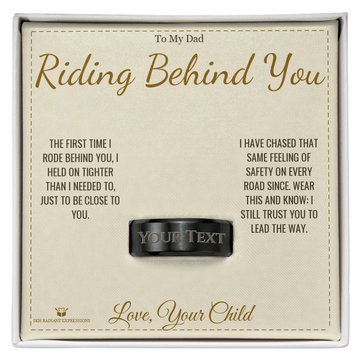 How to personalize a engraved men's ring for dad