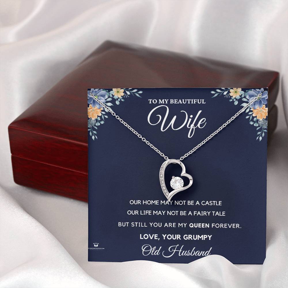 To My Beautiful Wife - You Are My Queen Forever - FL Necklace