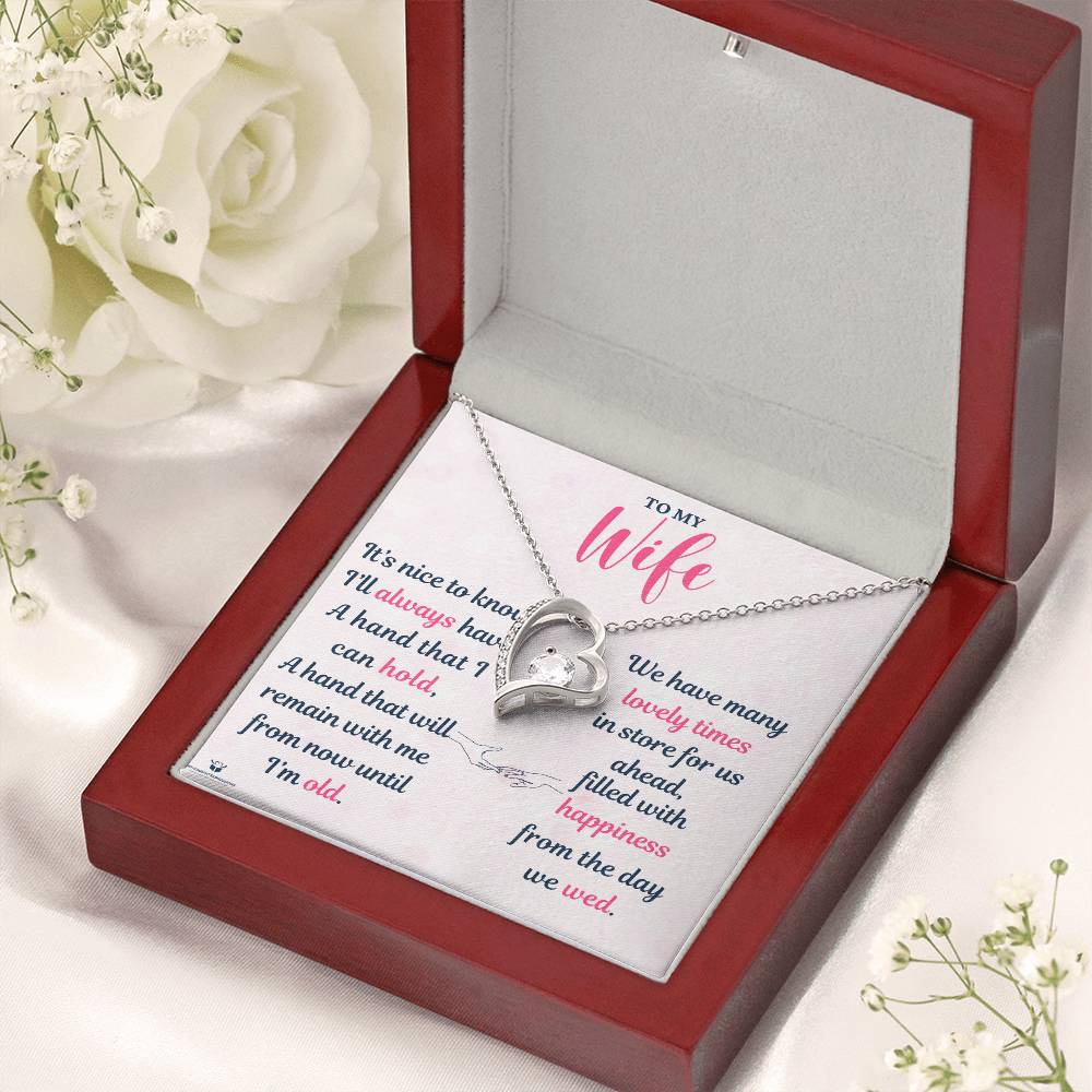 To My Wonderful Wife - A Hand to Hold: Our Journey Since We Wed – FL Necklace
