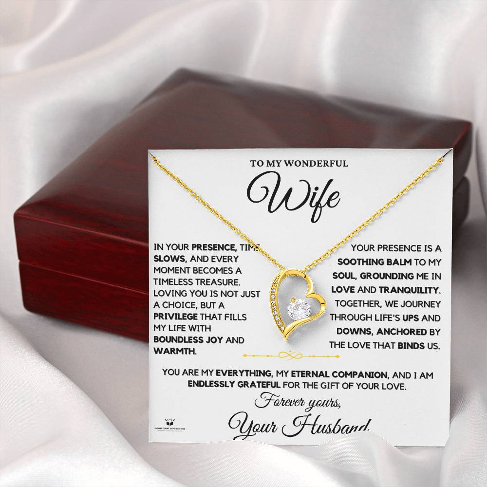 To My Wonderful Wife - Forever Yours: A Love Letter to My Eternal Companion - FL Necklace
