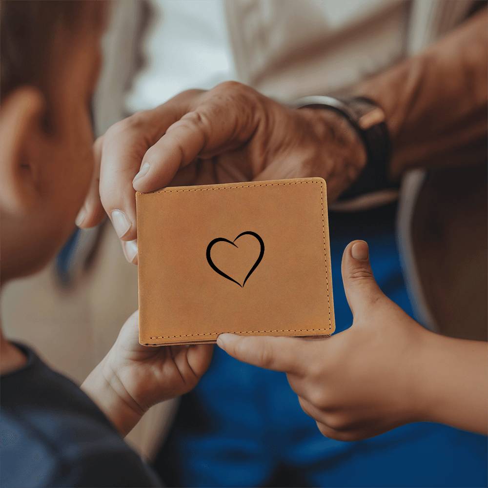 Graphic Leather Heart Shape Wallet