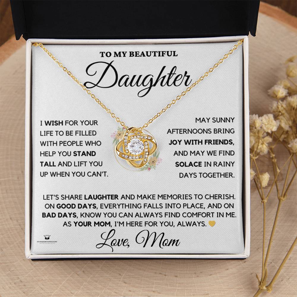 To My Beautiful Daughter - Wishes from a Mother's Heart - LN Necklace