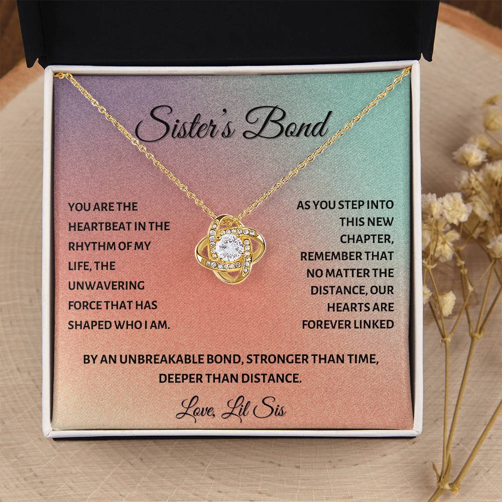 Sister's Bond: Forever Linked, No Matter the Distance - Love Knot Necklace