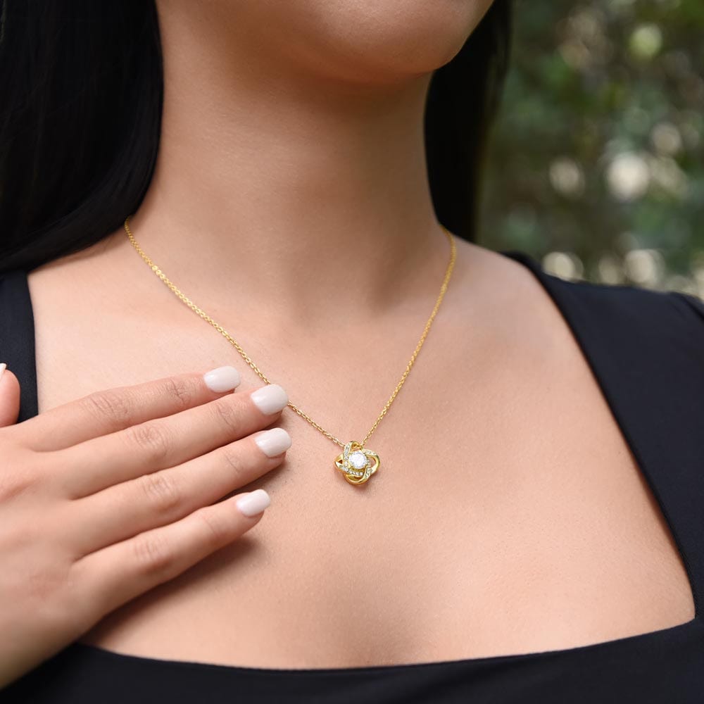 To My Daughter: You'll Always Be My Baby Girl – A Father's Eternal Love | Love Knot Necklace