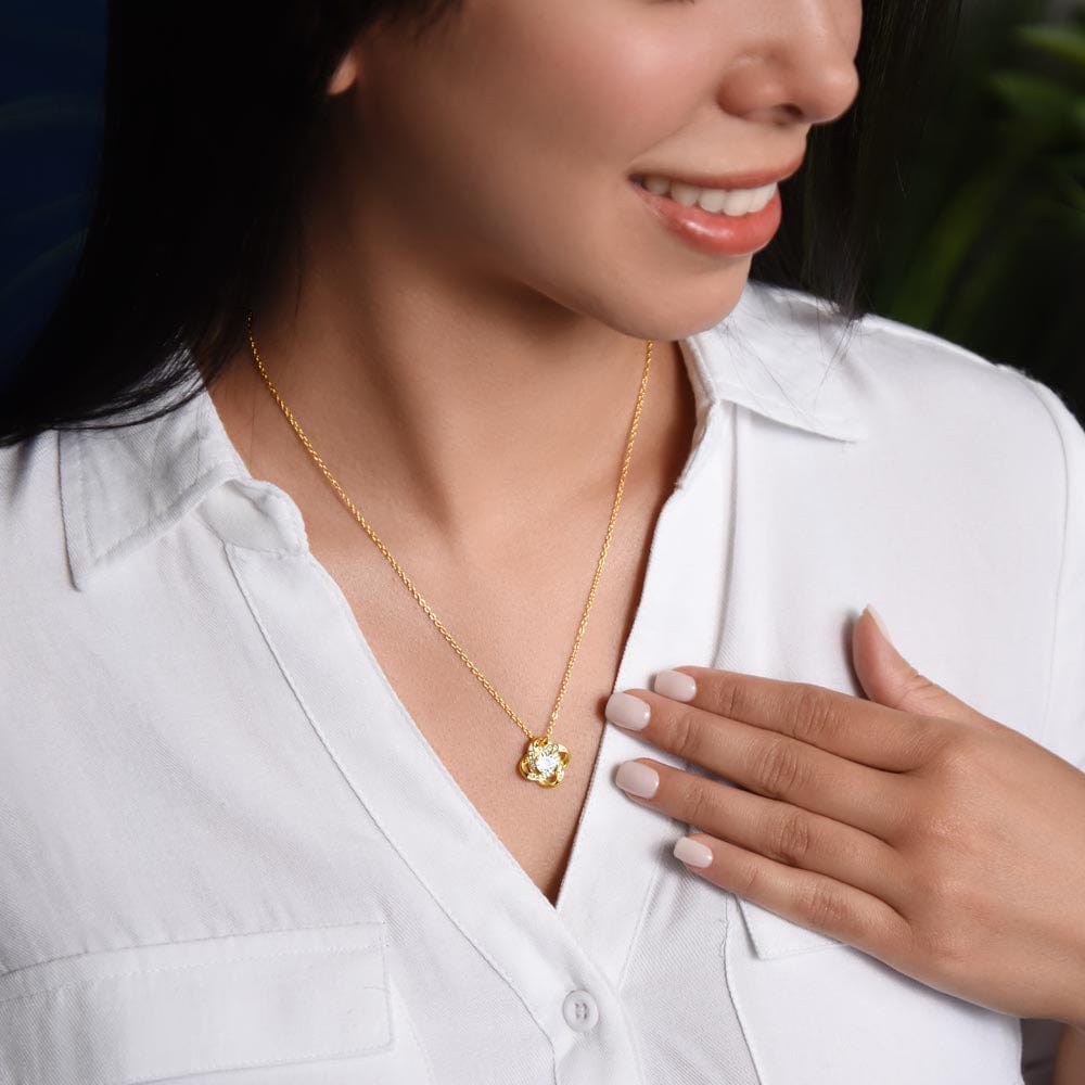 To My Daughter: You'll Always Be My Baby Girl – A Father's Eternal Love | Love Knot Necklace