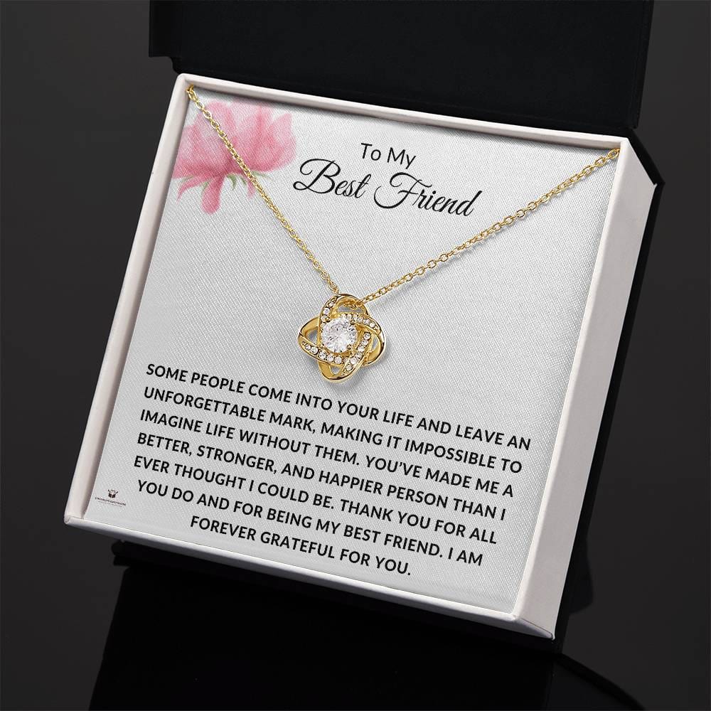 To My Best Friend - Forever Grateful for You - Love Knot Necklace