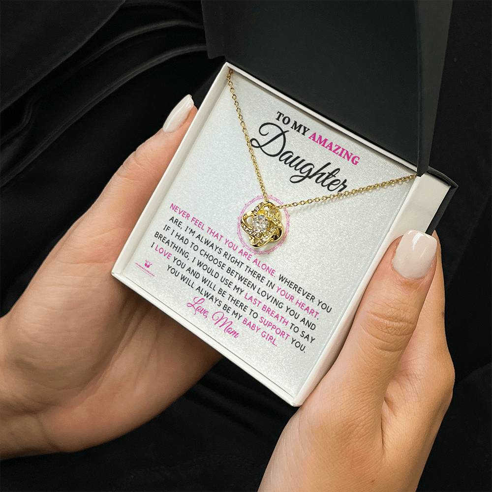 Always in Your Heart: A Mother's Everlasting Love For Her Daughter - Love Knot Necklace