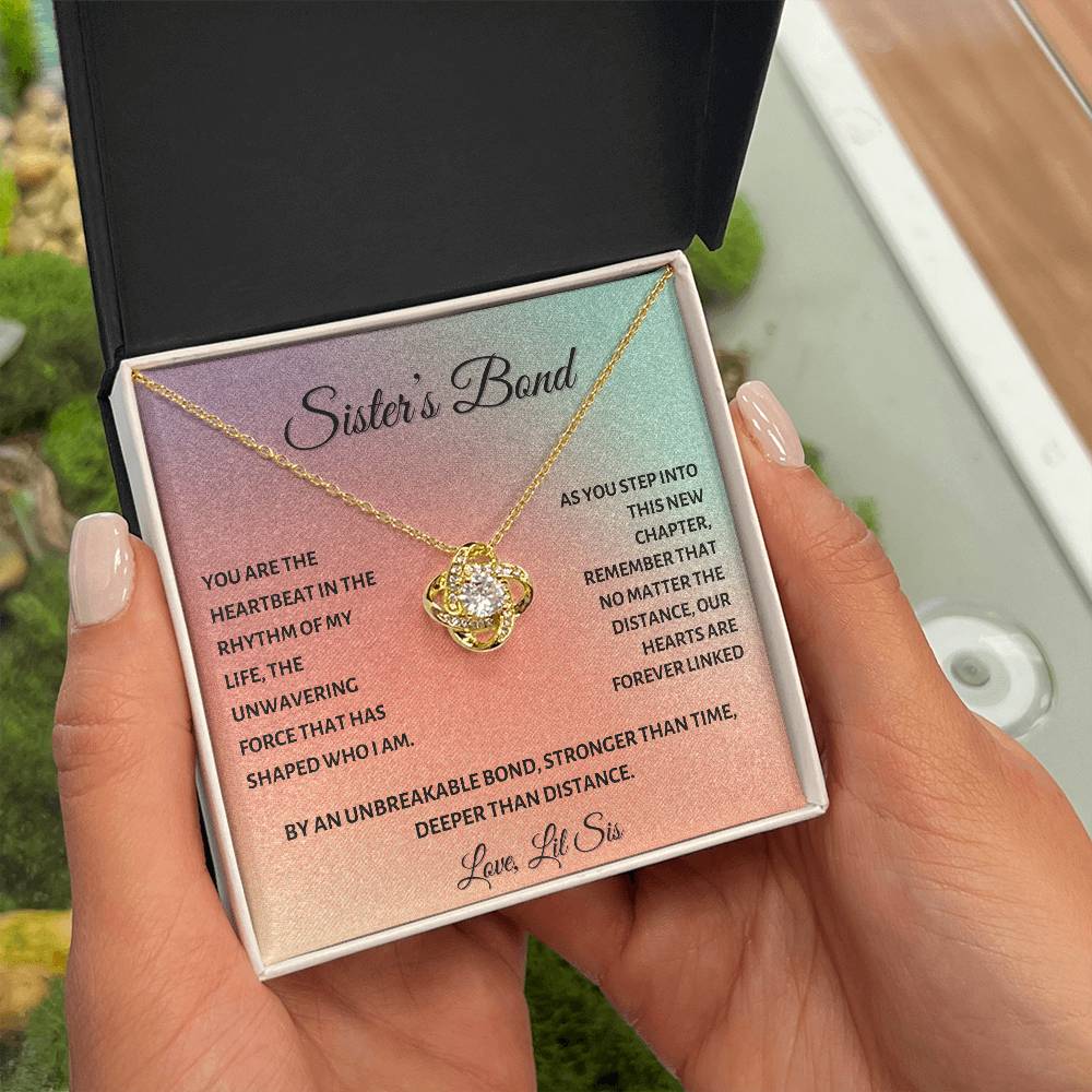 Sister's Bond: Forever Linked, No Matter the Distance - Love Knot Necklace