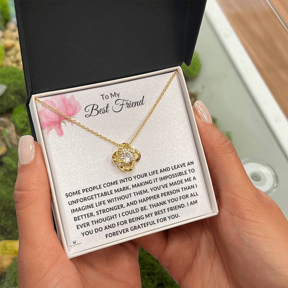 To My Best Friend - Forever Grateful for You - Love Knot Necklace