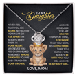 Personalized Love Knot Necklace for daughter from mom
