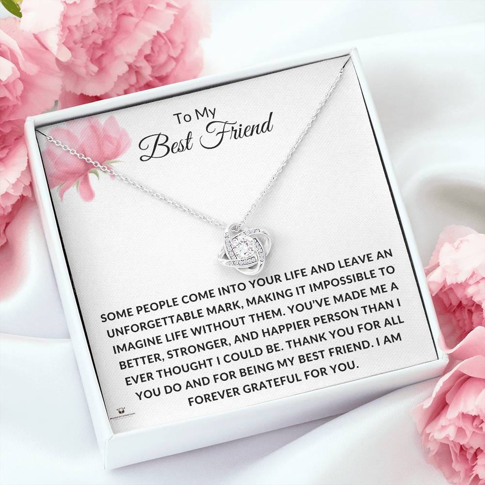 To My Best Friend - Forever Grateful for You - Love Knot Necklace