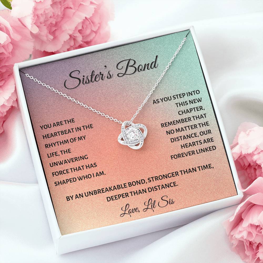 Sister's Bond: Forever Linked, No Matter the Distance - Love Knot Necklace