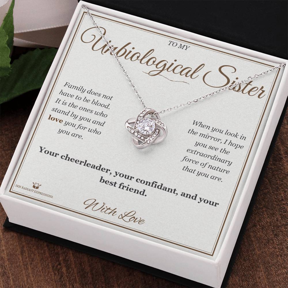A Bond Beyond Blood - Love Knot Necklace for Sister