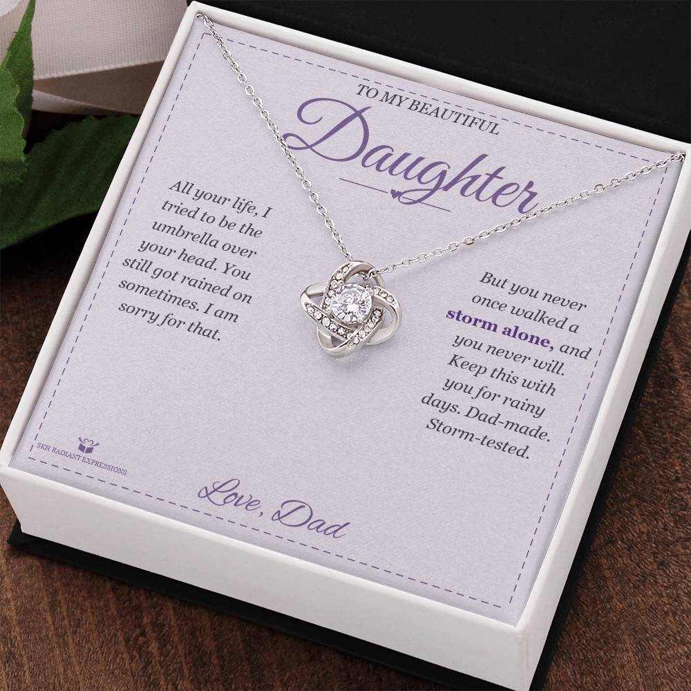 Your Umbrella - Love Knot Necklace for Daughter