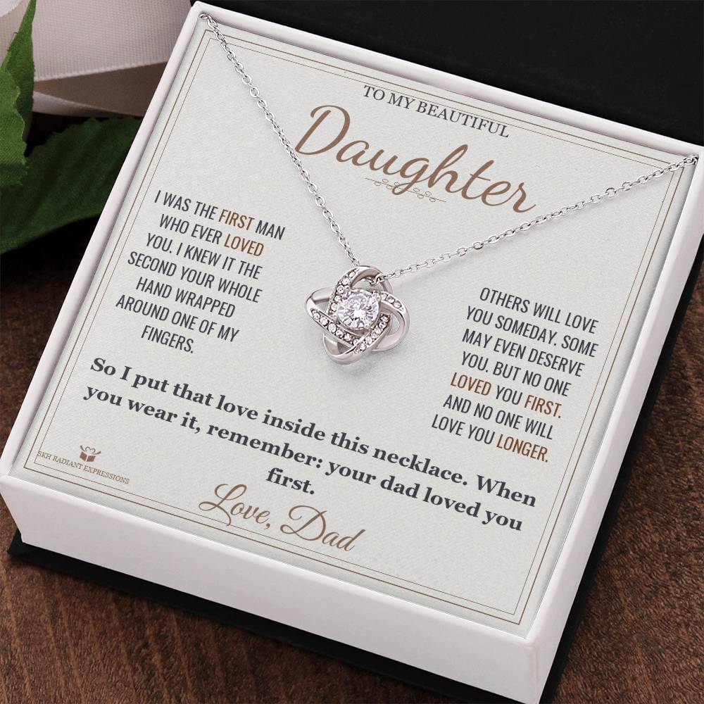 The First Man - Love Knot Necklace for Daughter