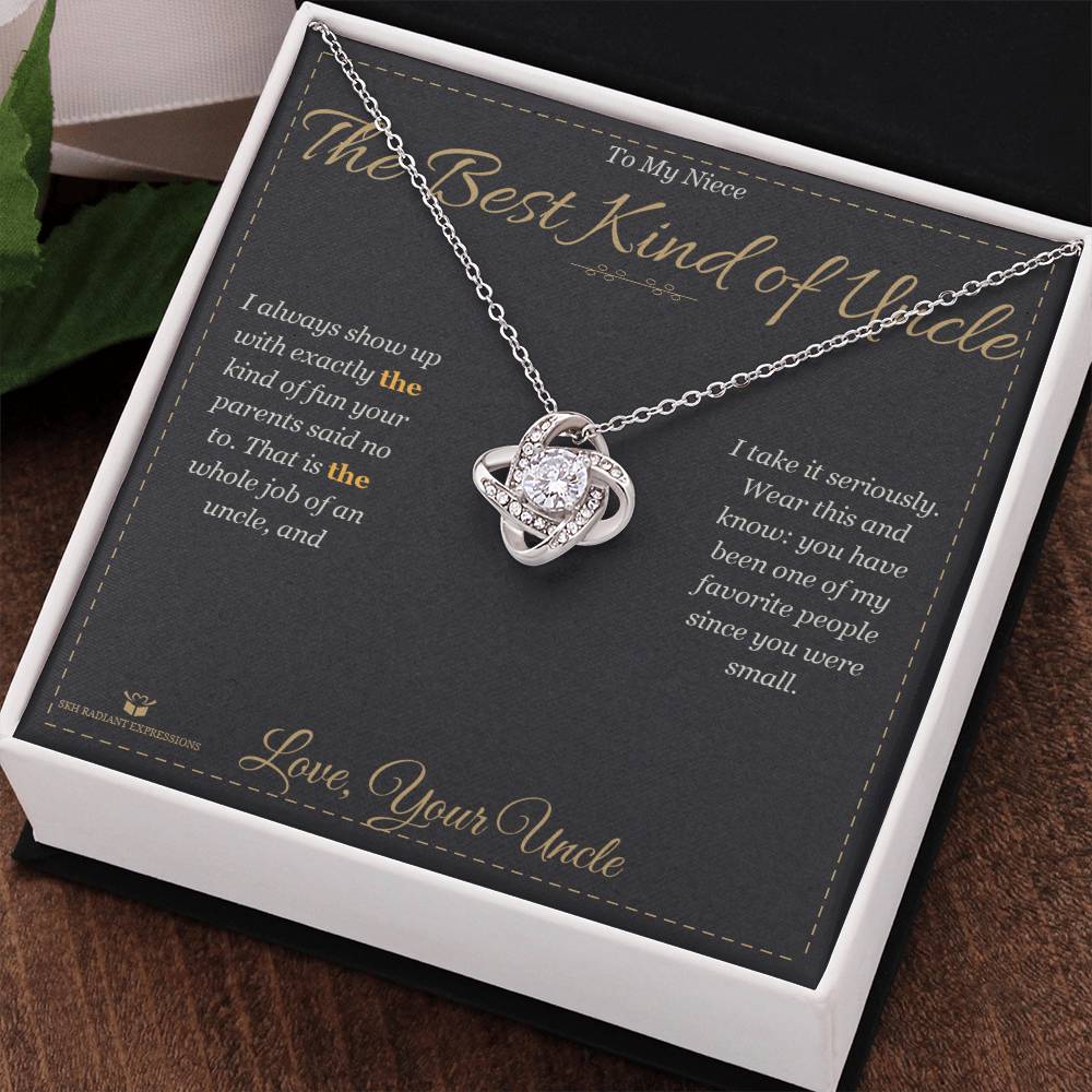 The Best Kind of Uncle - Love Knot Necklace for Niece