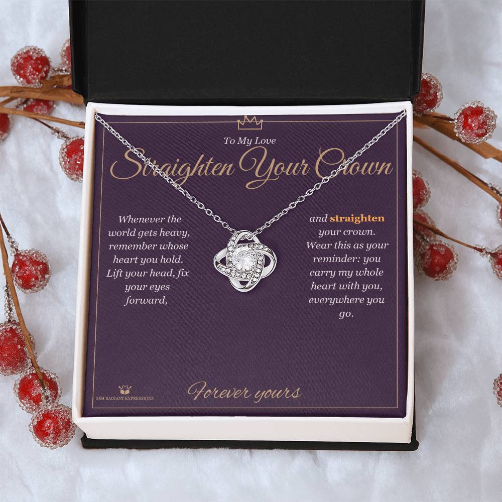 Straighten Your Crown - Love Knot Necklace for Partner