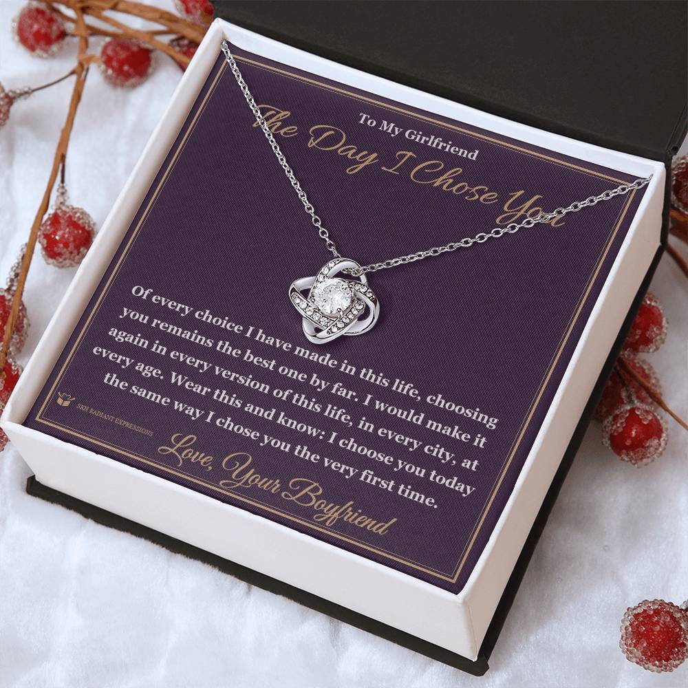 The Day I Chose You - Love Knot Necklace for Girlfriend