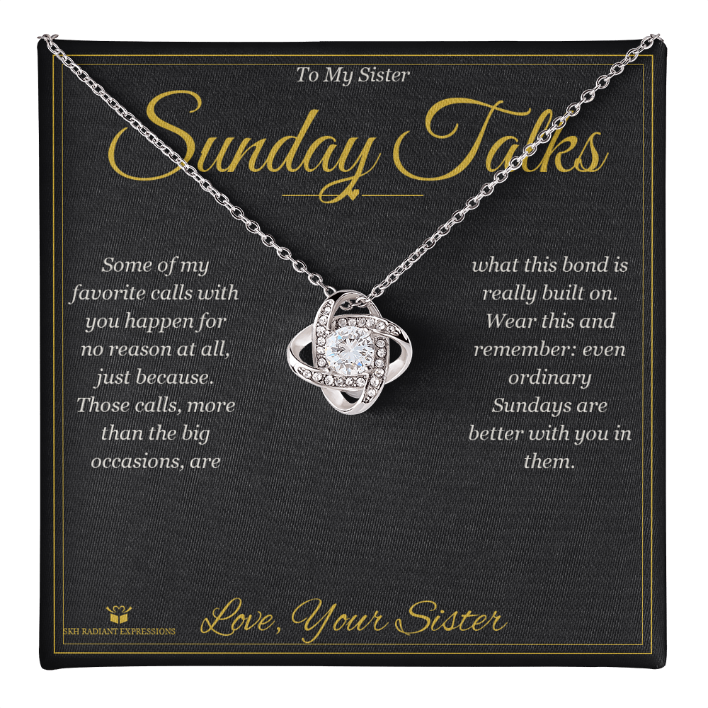Sunday Talks - Love Knot Necklace for Sister