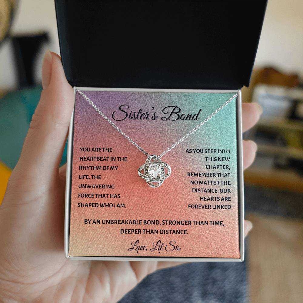 Sister's Bond: Forever Linked, No Matter the Distance - Love Knot Necklace