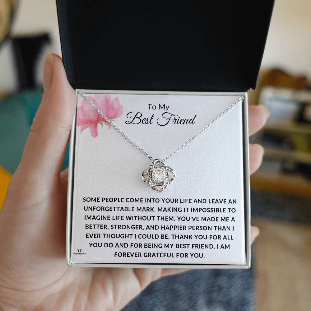 To My Best Friend - Forever Grateful for You - Love Knot Necklace