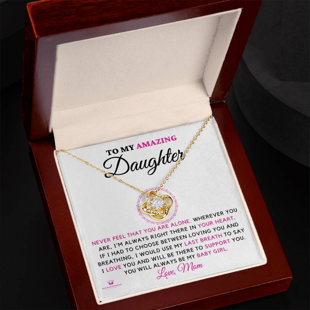 Always in Your Heart: A Mother's Everlasting Love For Her Daughter - Love Knot Necklace