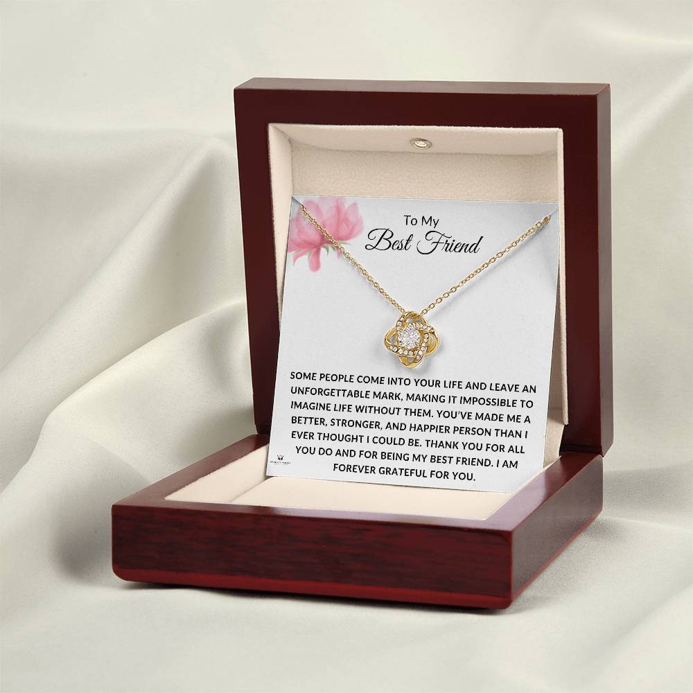 To My Best Friend - Forever Grateful for You - Love Knot Necklace