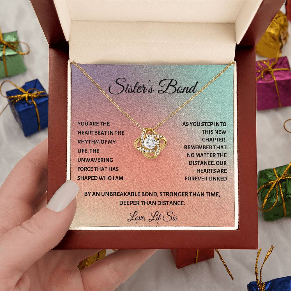 Sister's Bond: Forever Linked, No Matter the Distance - Love Knot Necklace