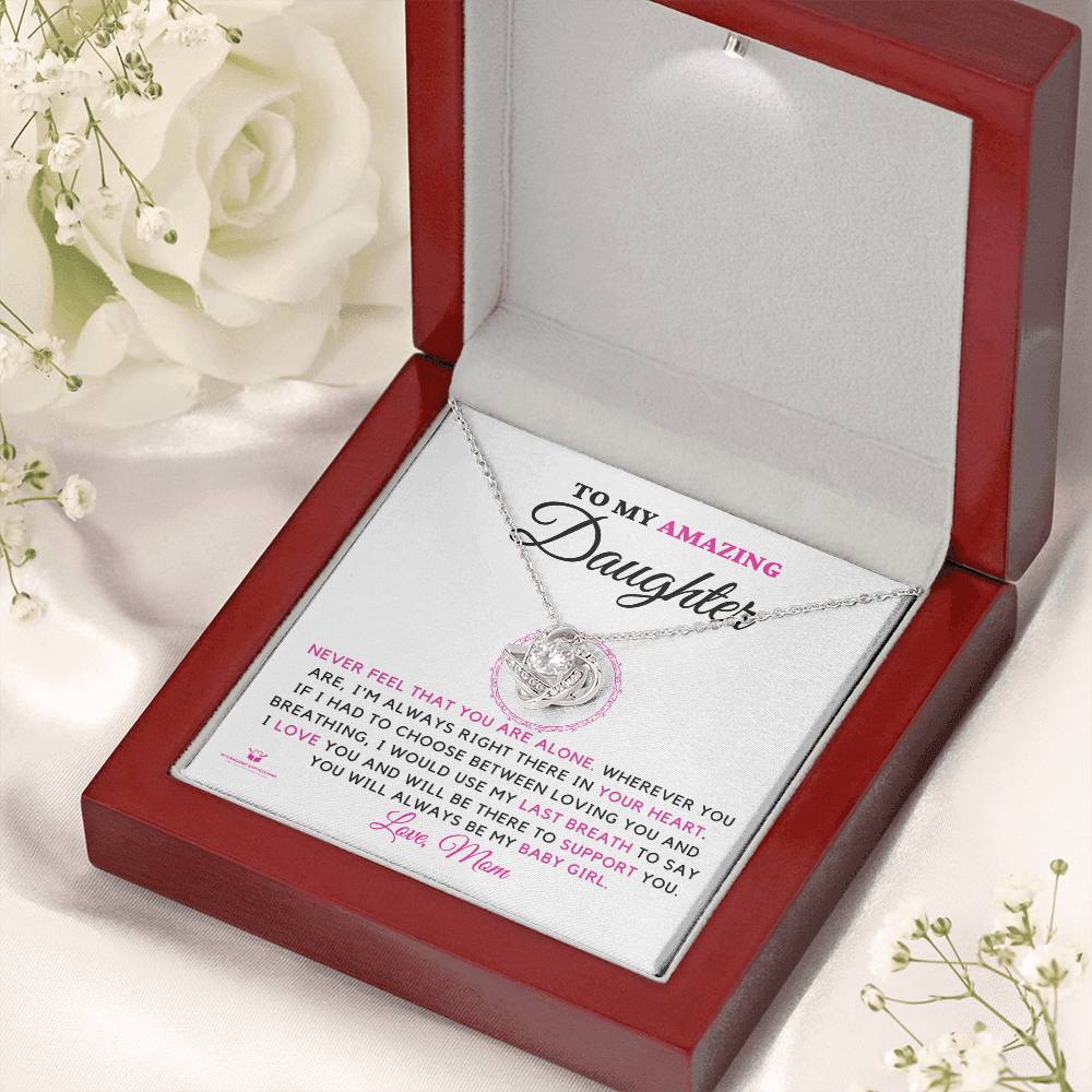Always in Your Heart: A Mother's Everlasting Love For Her Daughter - Love Knot Necklace