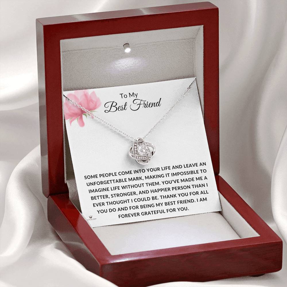 To My Best Friend - Forever Grateful for You - Love Knot Necklace