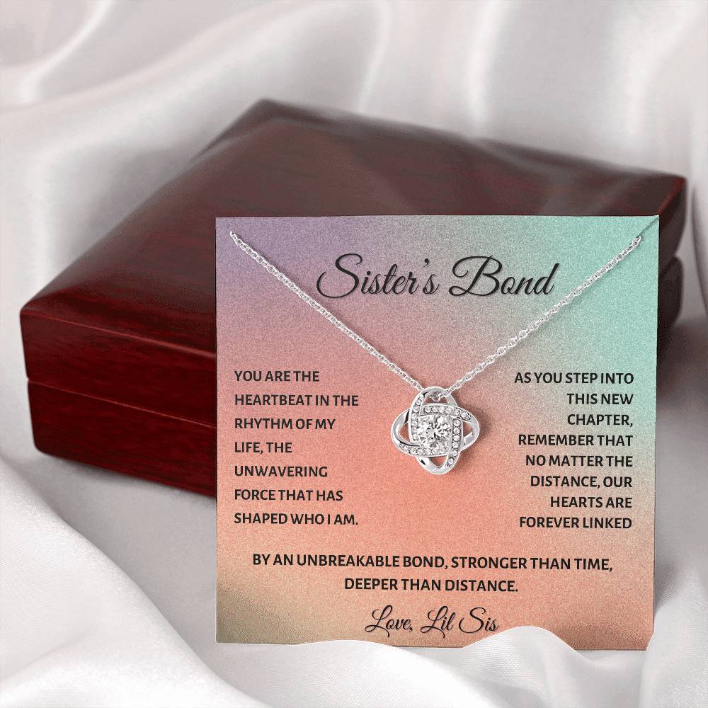 Sister's Bond: Forever Linked, No Matter the Distance - Love Knot Necklace