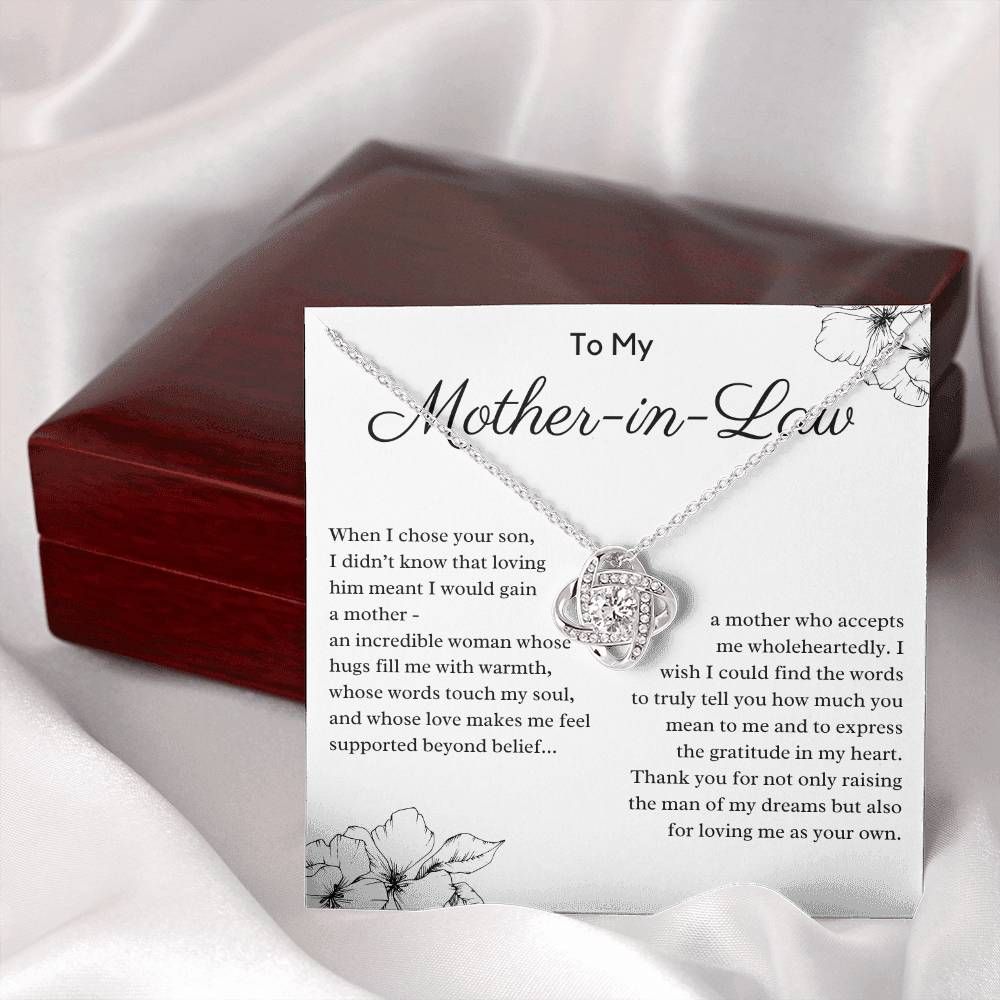 To MY Mother-In-Law - Beyond Expectations: A Journey of Love and Acceptance - Love Knot Necklace