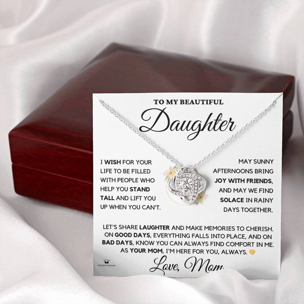 To My Beautiful Daughter - Wishes from a Mother's Heart - LN Necklace