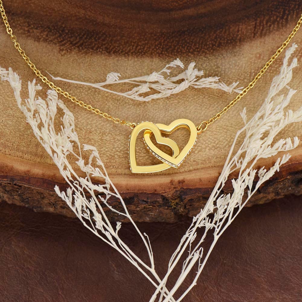 To My Gorgeous Wife - Starting A New Chapter - Interlock Heart Necklace