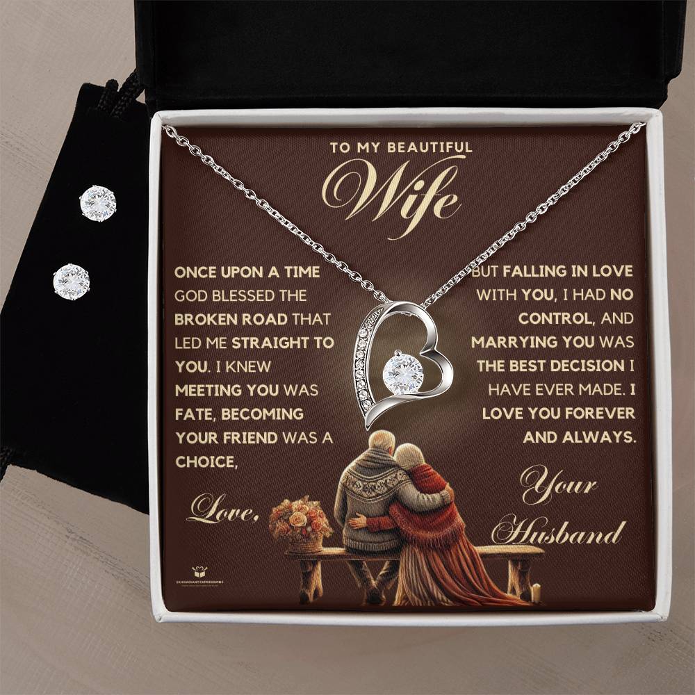 To My Beautiful Wife - From Fate to Forever Your Husband - Forever Love Necklace