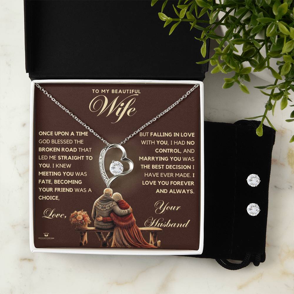 To My Beautiful Wife - From Fate to Forever Your Husband - Forever Love Necklace