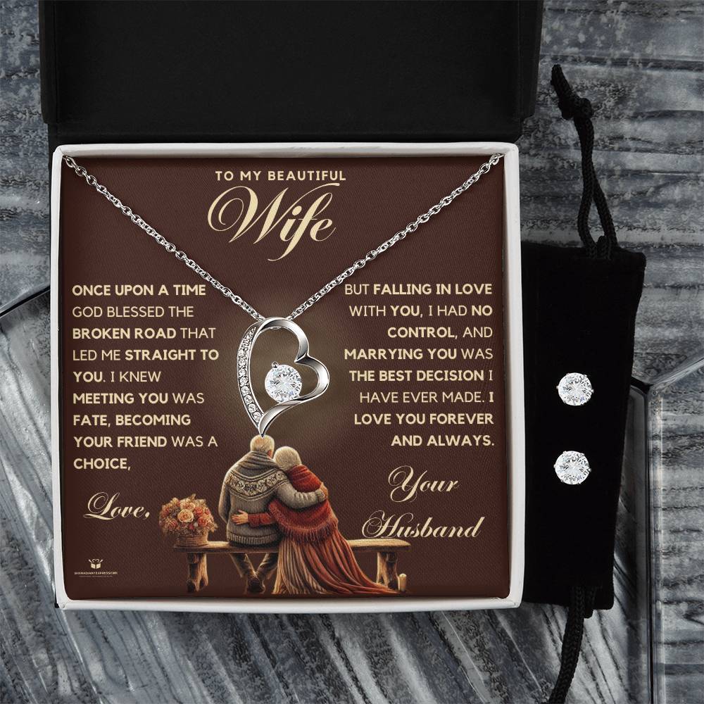To My Beautiful Wife - From Fate to Forever Your Husband - Forever Love Necklace