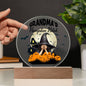 Printed Circle Acrylic Plaque - Grandma's Pumpkin Patch