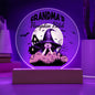 Printed Circle Acrylic Plaque - Grandma's Pumpkin Patch