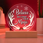 Printed Acrylic Circle Plaque - Believe In Your Own Magic
