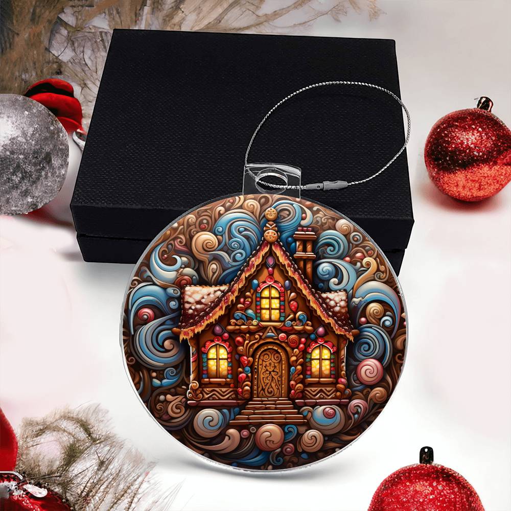 Gingerbread Cottage Acrylic Ornament π¬π