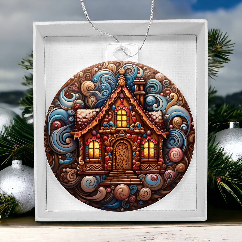 Gingerbread Cottage Acrylic Ornament π¬π